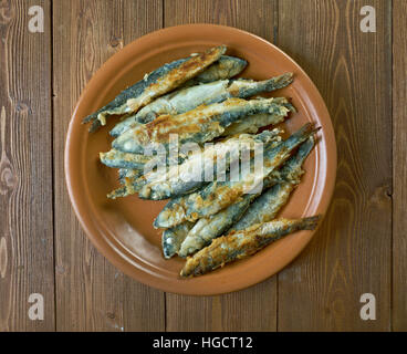 Finnish style Fried whitefish- friteerattu nahkiainen Stock Photo