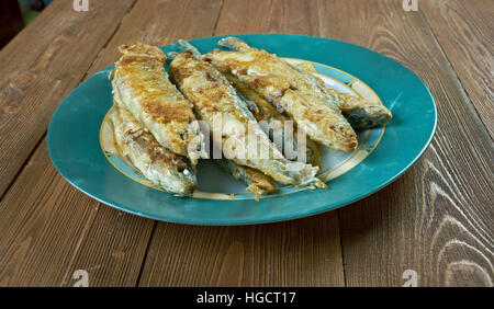 friteeratut muikut - Finnish  Fried whitefish Stock Photo