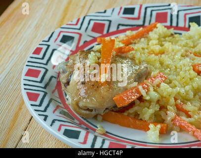 Persian Carrot rice Havij Polo Stock Photo