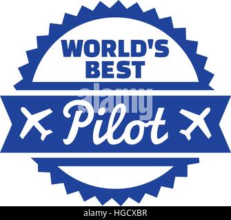 World's best Pilot Stock Vector