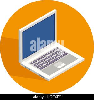 Notebook pc vector icon Stock Vector