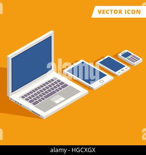 computer, tablet, smart-phone Stock Vector