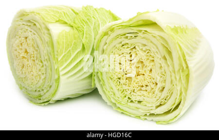 Chinese cabbage over white background Stock Photo