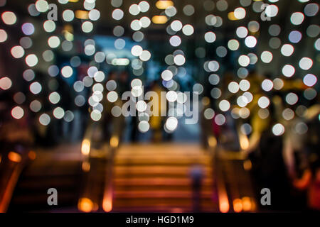 Defocused abstract subway night lights background Stock Photo