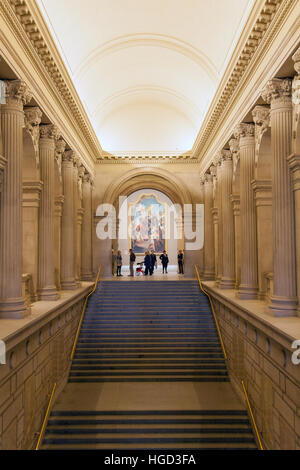 Stairs from the Great hall at The Metropolitan Museum of Art. New York ...