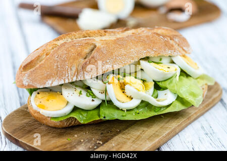 Portion of boiled Eggs (detailed close-up shot; selective focus) Stock Photo