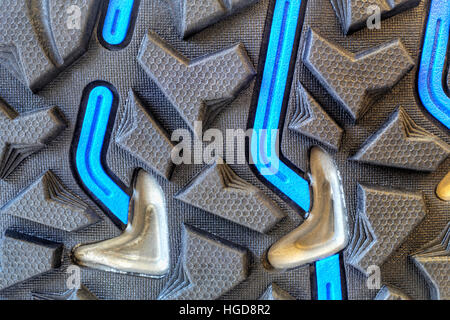 Grip technology for trekking shoes Stock Photo