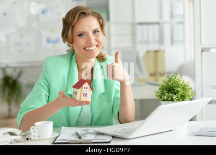 Woman architect in offive Stock Photo
