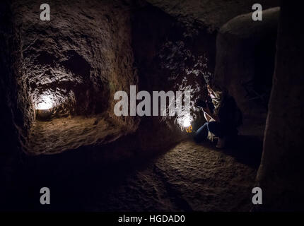 Ancient underground city of Ouyi - Nooshabad also called Nushabad in Aran va Bidgol County, Iran Stock Photo