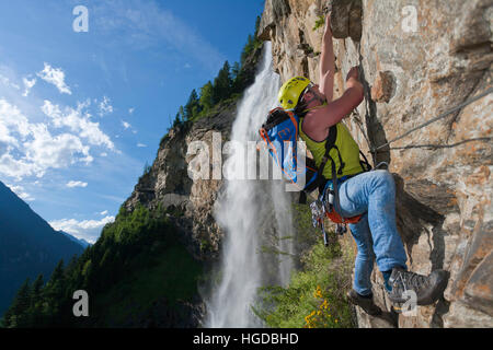 man climbing in Austrian alps Stock Photo - Alamy