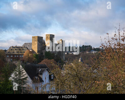 Runkel, Town and Castle, Region River Lahn, Hessen, Germany Stock Photo