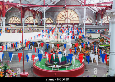 United Kingdom, Channel Islands, Jersey, St. Helier, Central Market Stock Photo