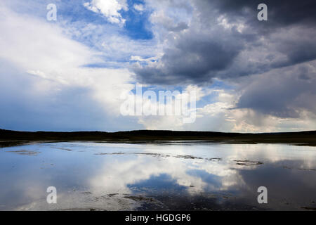 WY02017-00...WYOMING - The Hayden Valley near Alum Creek in Yellowstone National Park. Stock Photo