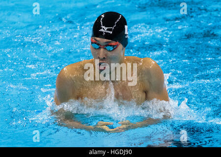 Rio de Janeiro, Brazil. 10 August 2016.Kosuke Hagino (JPN) competing in the men's 200m individual medley heat at the 2016 Olympic Summer Games. ©Paul  Stock Photo