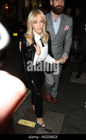 Kylie Minogue Intimate Gig at the Ivy, London Featuring: Elizabeth