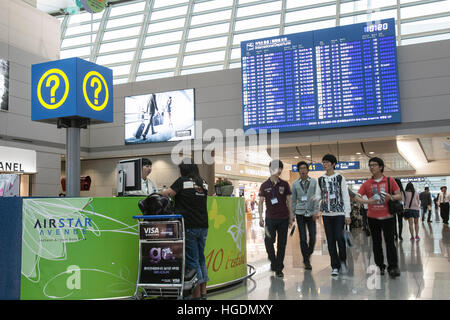 Information desk Incheon airport Seoul South Korea Stock Photo
