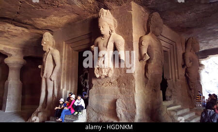 Elephanta caves, Mumbai Stock Photo