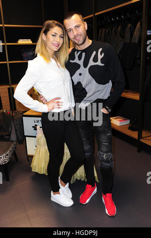 Marcell von Berlin for Bonprix collection presentation at House of Marcell.  Featuring: Lamiya Slimani, Marcell Pyczak (Marcell von Berlin) Where:  Berlin, Germany When: 07 Dec 2016 Stock Photo - Alamy