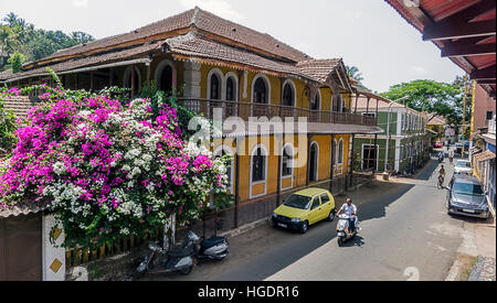 Fontainhas old Quarter Panjim Goa India Stock Photo