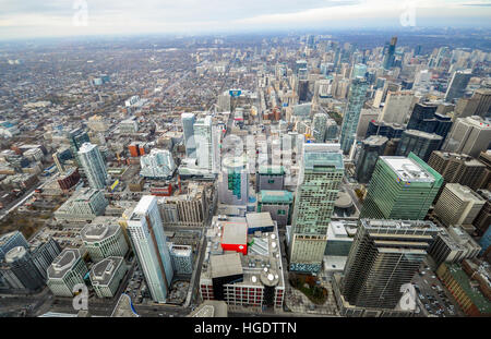 Aerial view of downtown of Toronto, Ontario, Canada Stock Photo