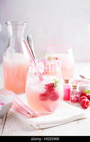 Red raspberry lemonade Stock Photo