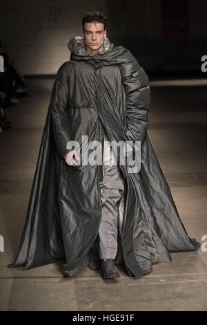 Fashion East & Topman presents MAN AW17, Designer Feng Cheng Wang Catwalk at London Fashion Week MenÂ s AW17, LFWM AW17. London 06/01/2017 | usage worldwide Stock Photo