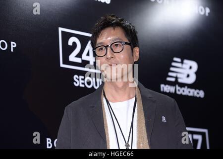 Kim Yu na Jung Ryeowon Kim Joo Hyuk Choi Kang Hee and Dong hwi Lee attend 2017 New Balance 247 listing party in Seoul Korea on 07th January 2017. China and Korea Rights Out TopPhoto via AP Images