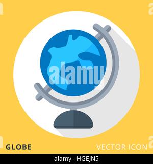 Globe flat color vector icon Stock Vector