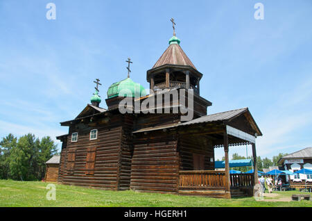 Taltsy Museum f Wooden Architectural and Ethonography near Irkutsk town. Stock Photo