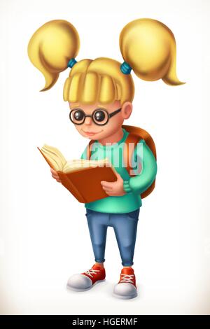 Little girl. Family. 3d vector icon Stock Vector