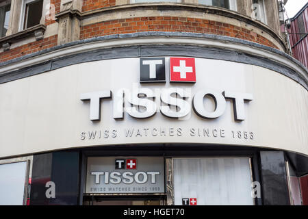 The retail shop of Tissot on London Oxford Street a well known