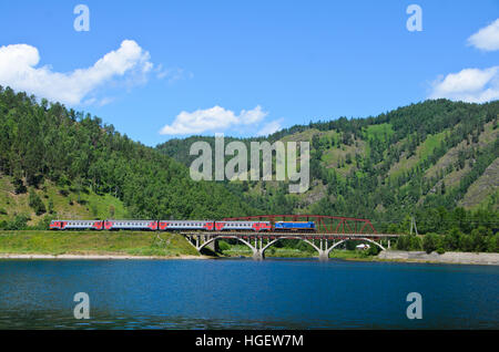 Circum-Baikal Railway, the scenic route along the shore of Lake Baikal Stock Photo