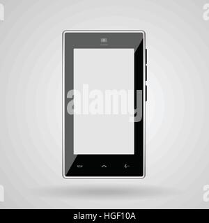 Smart phone icon on a gray background isolation. used for printing, websites, decor, design, phone, text banner, etc Stock Vector