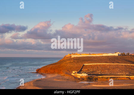 The town of Sidi Ifni on the Atlantic coast of Morocco. Stock Photo