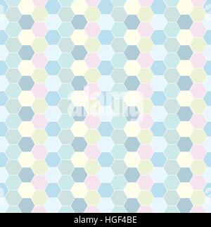 Multicolored hexagon geometric seamless background. Stock Vector