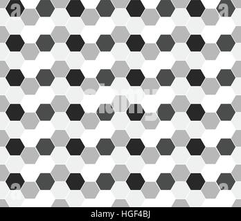 Multicolored hexagon geometric seamless background. Stock Vector