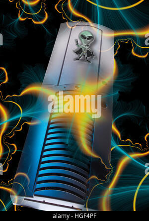 Alien, computer illustration Stock Photo - Alamy