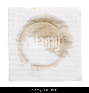 napkin with stain isolated  on a white Stock Photo
