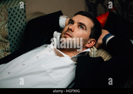 Business man is resting Stock Photo