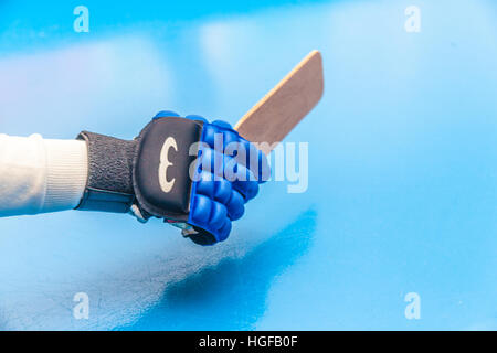 Blind people playing showdown game. Stock Photo