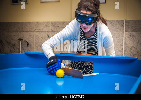 Blind people playing showdown game Stock Photo - Alamy