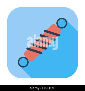 Automobile shock absorber. Single flat color icon. Vector illustration. Stock Vector