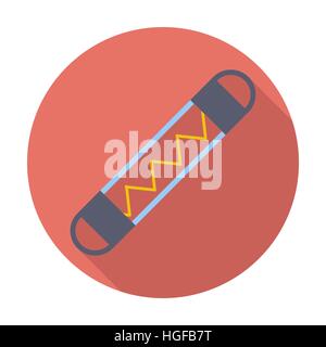 Automotive fuse. Single flat color icon. Vector illustration. Stock Vector