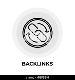 Backlinks Icon Vector. Flat icon isolated on the white background. Editable EPS file. Vector illustration. Stock Vector