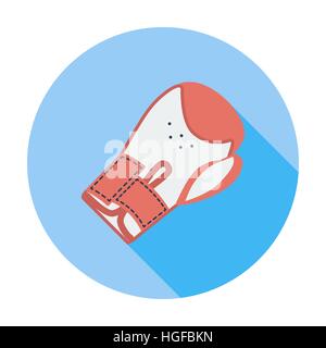 Boxing gloves. Single flat color icon. Vector illustration. Stock Vector