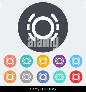 Problems with brake fluid. Single flat icon on the circle. Vector illustration. Stock Vector