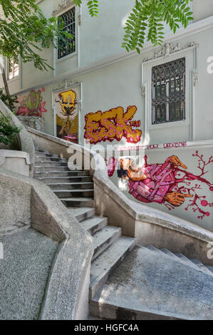 Camondo stairs ,also known as Kamondo stairs, Karakoy Istanbul Stock Photo