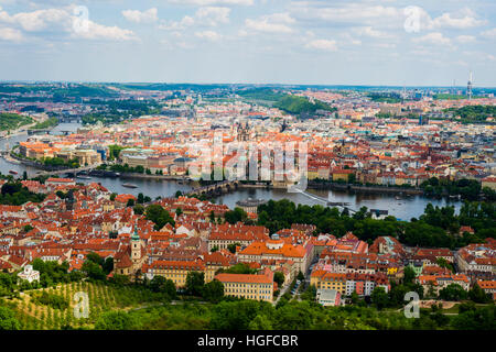 Panorama of Prague Böhmen Stock Photo