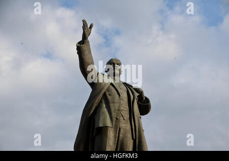The statue of Lenin in Irkutsk Stock Photo