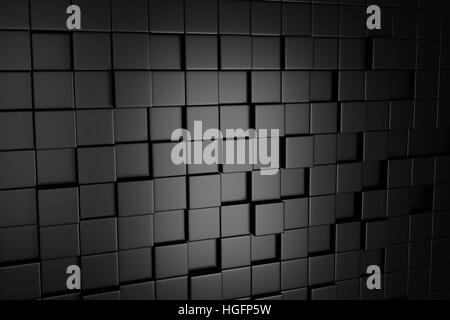 Cubes Grey Blocks Dark Grey Cube Blocks Wall Background. 3d Render Stock Photo - Alamy